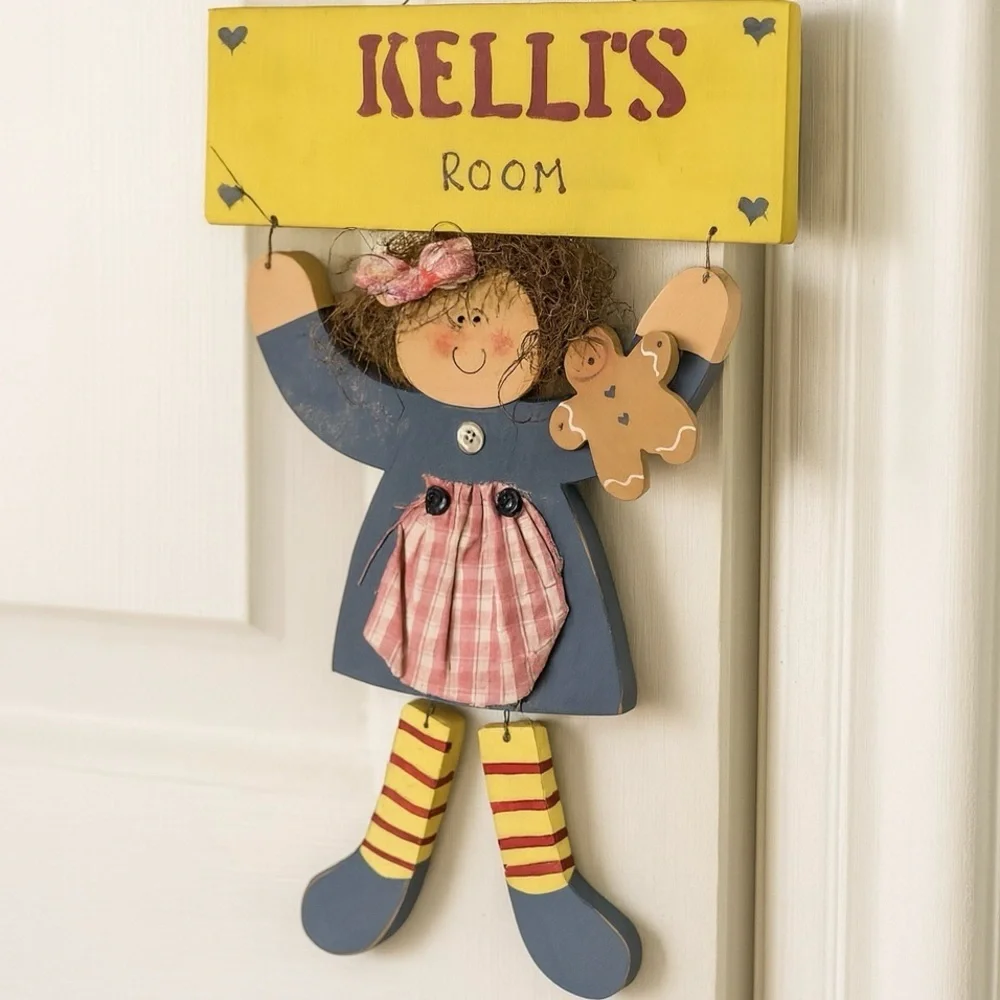 Hand Painted Kelli’s Room Wooden Door Sign